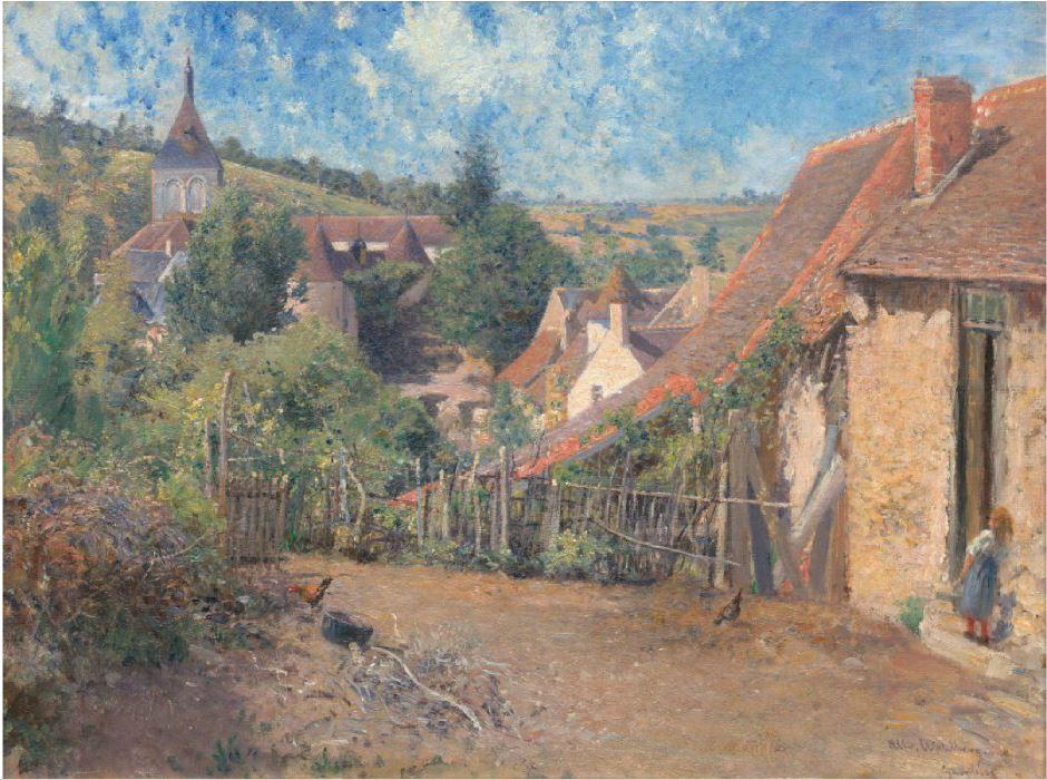 Gargilesse-Dampierre, France, vintage artwork by Alfred Wahlberg, 12x8" (A4) Poster