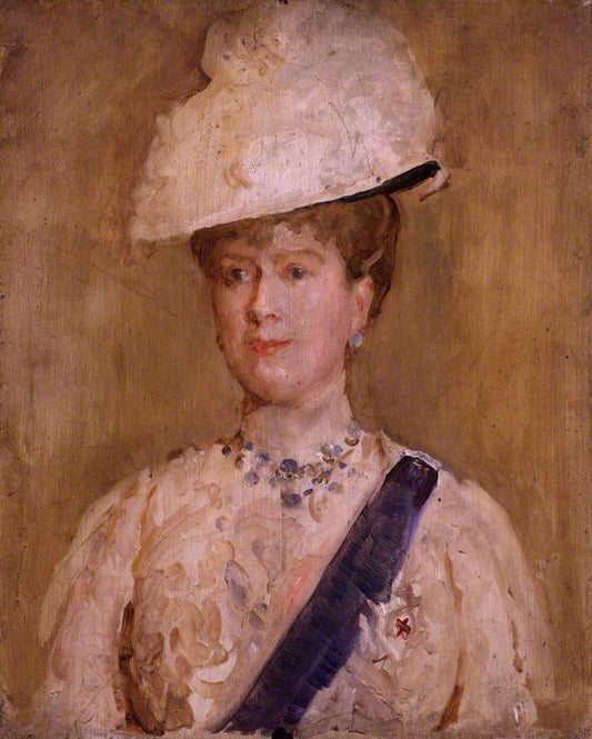 Queen Mary, Consort to George V, vintage artwork by Solomon Joseph Solomon, 12x8" (A4) Poster