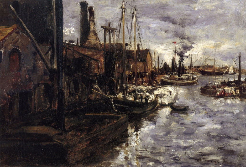 End of the Pier, New York Harbor by John Twachtman,A3(16x12")Poster