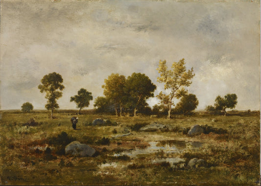 Effect of Autumn, Fontainebleau, vintage artwork by Narcisse Dìaz de la Peña, A3 (16x12") Poster Print