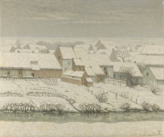nter in the Village (Hainaut) by William Degouve de Nuncques,A3(16x12")Poster