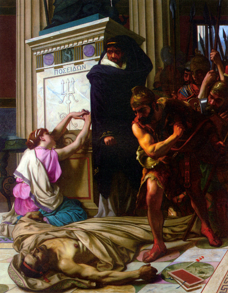 The Death of Demosthenes by Camille-Felix Bellanger,A3(16x12")Poster
