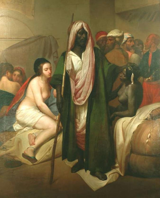 The Slave Merchant (Le marchand d'eslaves), vintage artwork by Horace Vernet, A3 (16x12") Poster Print