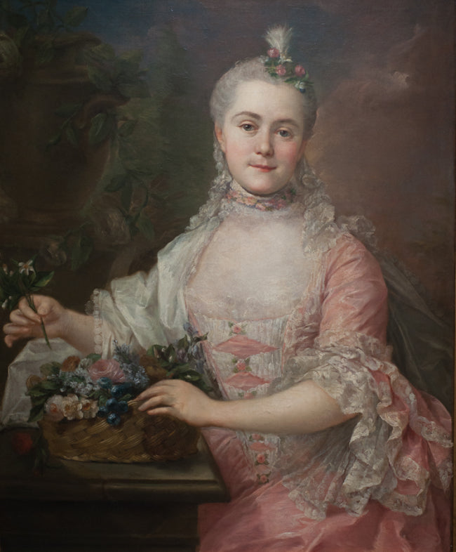 Portrait of Anna Szaniawska nee Scypion, vintage artwork by Marcello Bacciarelli, 12x8" (A4) Poster