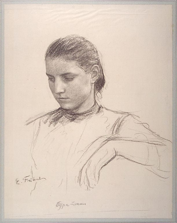 Lorraine Girl by emile Friant,A3(16x12")Poster