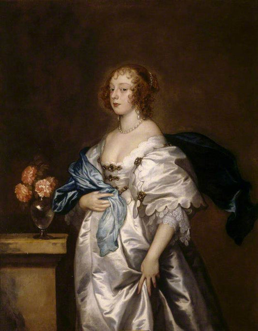Alice Bankes (1621-1683), Lady Borlase, vintage artwork by Anthony van Dyck, 12x8" (A4) Poster