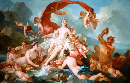 Birth of Venus, vintage artwork by Pierre-Jacques Cazes, 12x8" (A4) Poster