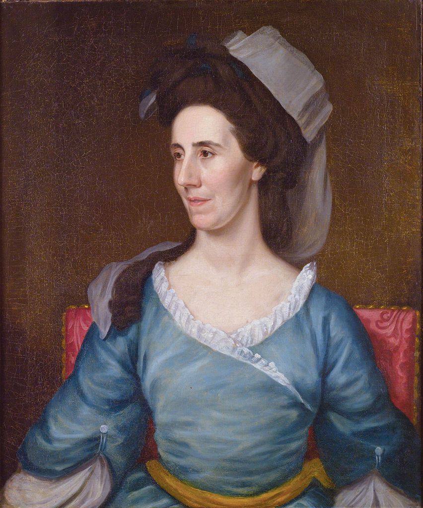 Mrs. Elias Boudinot, vintage artwork by Attributed to Matthew Pratt, 12x8" (A4) Poster