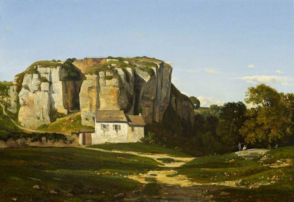 Cliffs Near Cremieu, vintage artwork by Henri-Joseph Harpignies, A3 (16x12") Poster Print