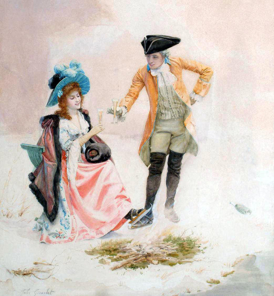 On Lake Leman, vintage artwork by Jules Girardet, 12x8" (A4) Poster