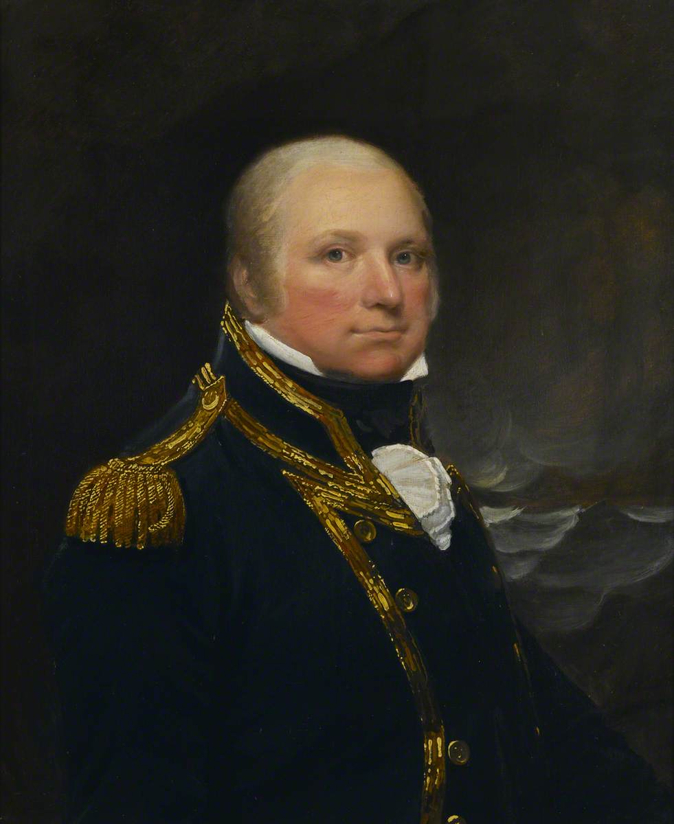 Captain John Cooke, vintage artwork by Lemuel Francis Abbott, 12x8" (A4) Poster