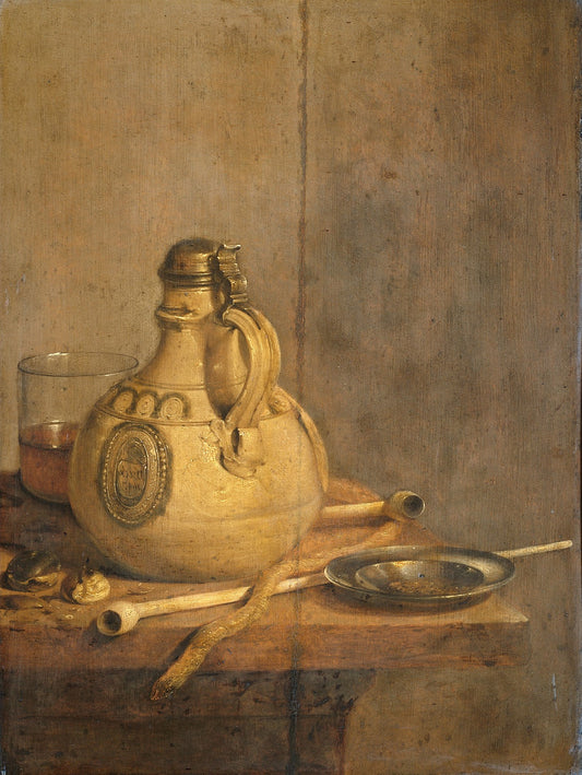 Still life woth Porcelain Jug, vintage artwork by Jan Jansz. Treck, 12x8" (A4) Poster
