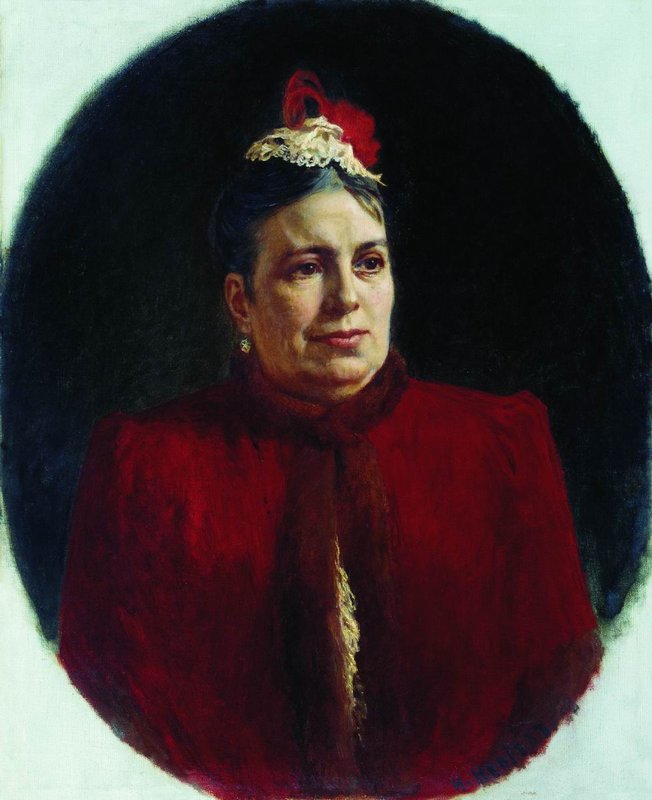 Portrait of Actress G.N. Fedotova, vintage artwork by Nikolai Vasilevich Nevrev, 12x8" (A4) Poster