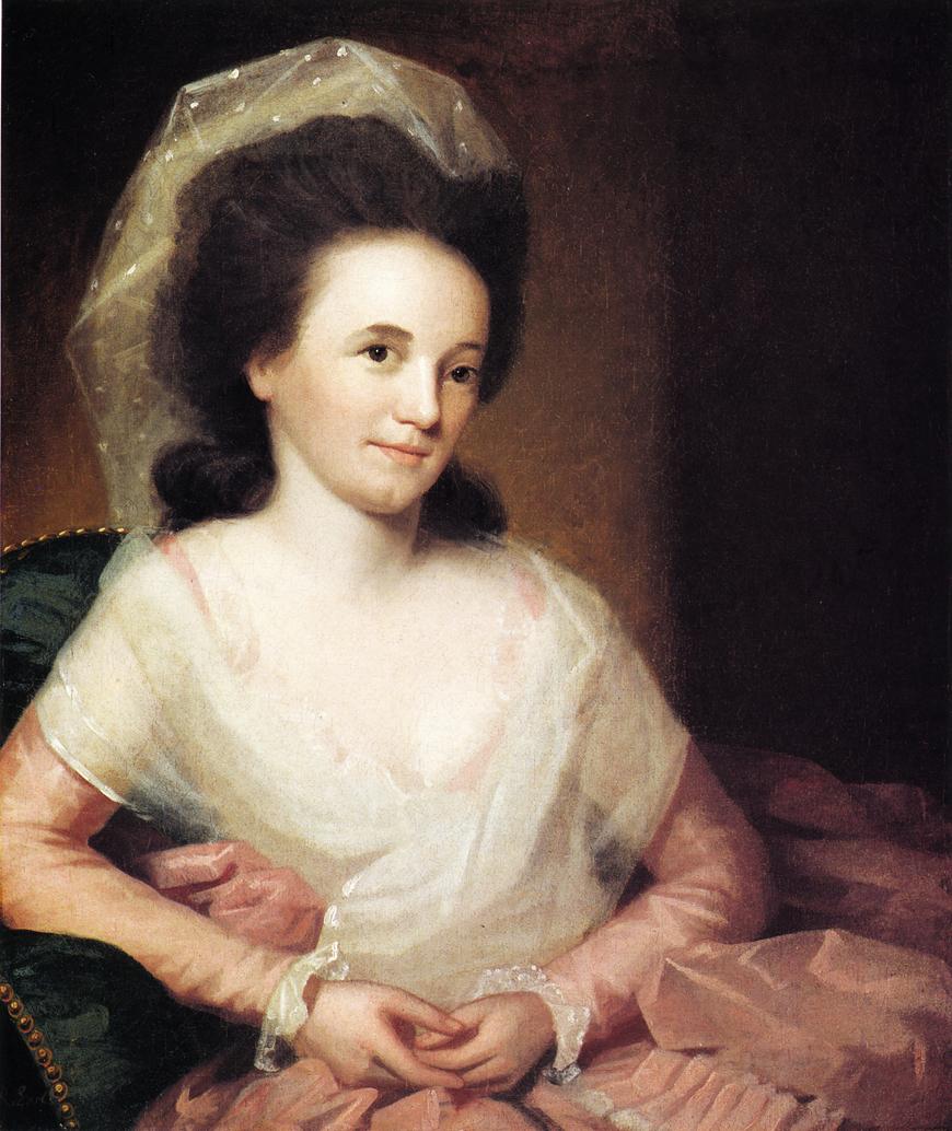 Mrs. John Johnston (Martha Spear), vintage artwork by Ralph Earl, 12x8" (A4) Poster