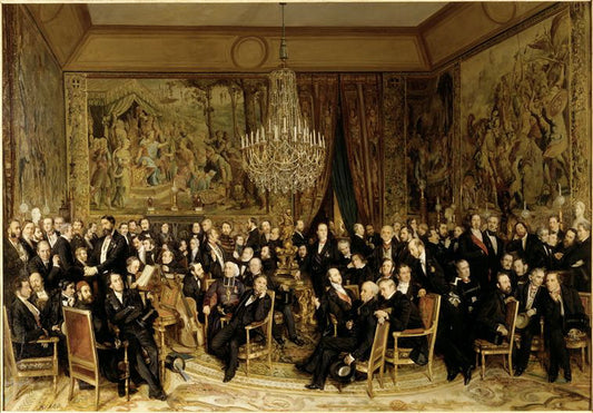 Soiree at Count Nieuwerkerke's, vintage artwork by Francois-Auguste Biard, A3 (16x12") Poster Print