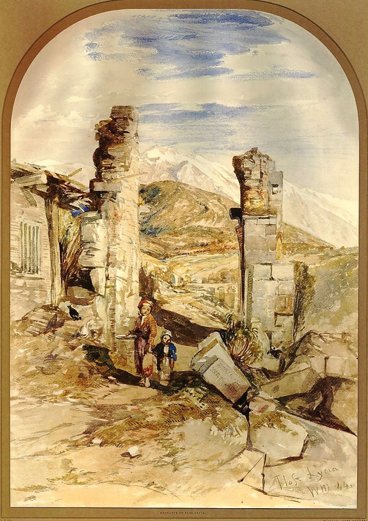 Entrance to Tlos, Lycia, vintage artwork by William James Müller, A3 (16x12") Poster Print
