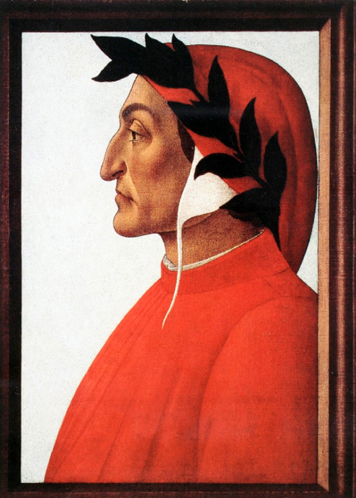 Portrait of Dante, vintage artwork by Sandro Botticelli, A3 (16x12