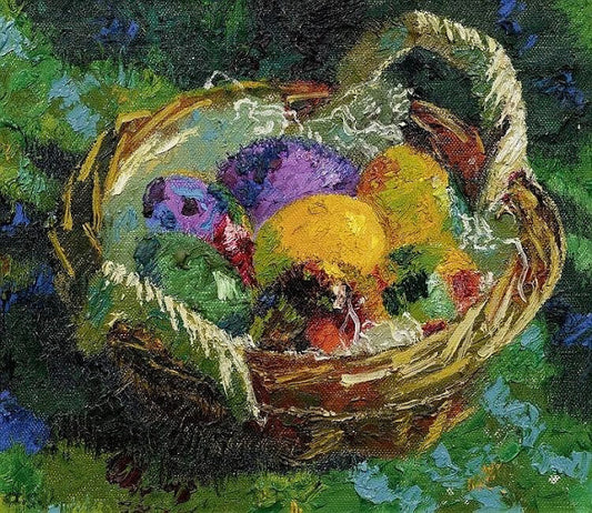 Easter eggs, vintage artwork by Augusto Giacometti, 12x8" (A4) Poster