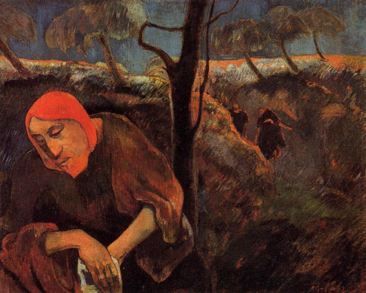 Christ in the Garden of Olives, vintage artwork by Paul Gauguin, 12x8" (A4) Poster