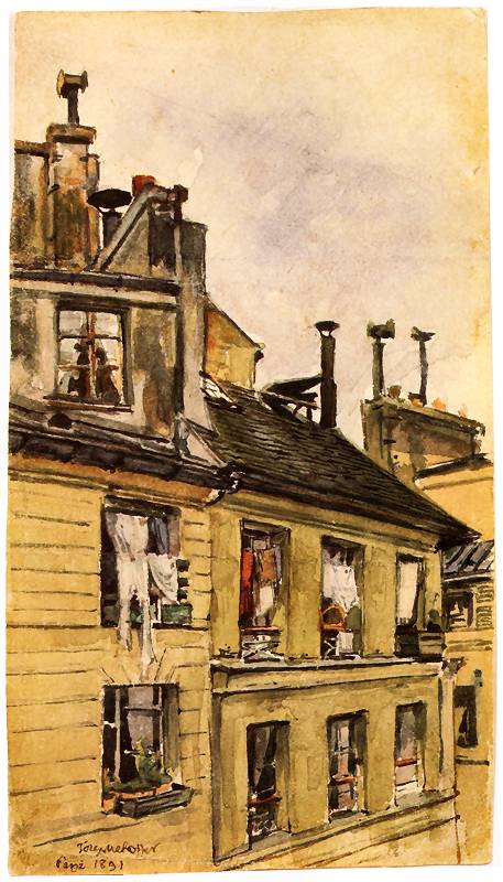 w from the Artist's Studio Window in Paris by Jozef Mehoffer,A3(16x12")Poster