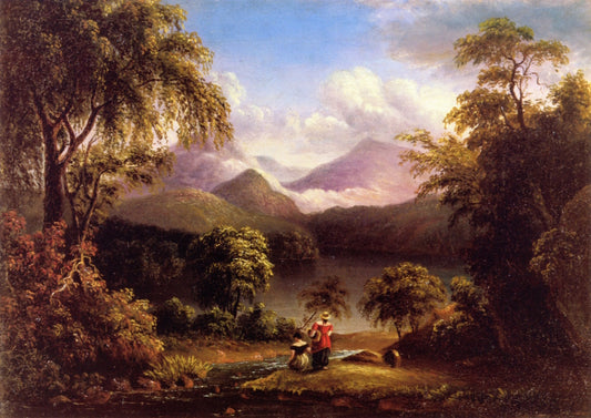 Lake George, vintage artwork by Thomas Doughty, A3 (16x12") Poster Print