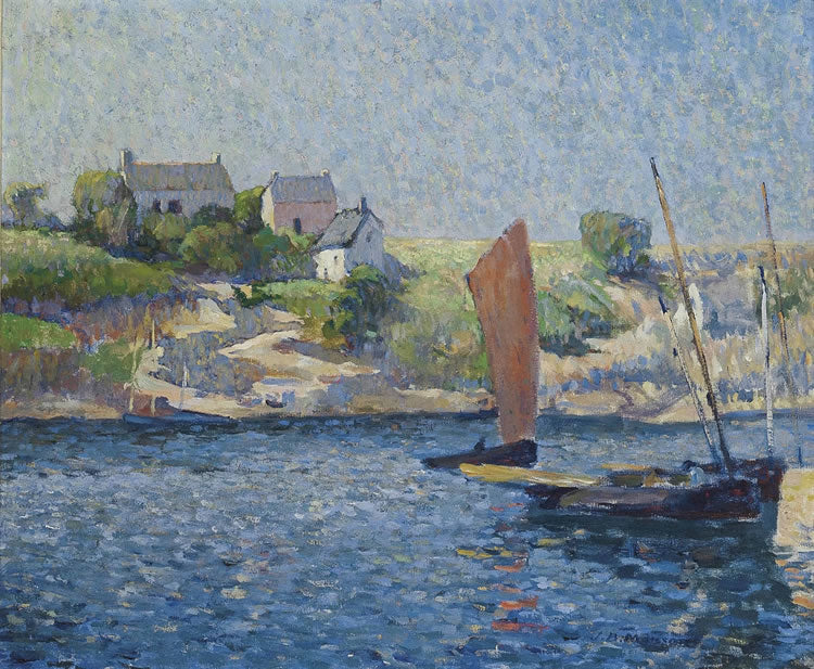 Summer Day, Doelan, Brittany, vintage artwork by James Bolivar Manson, 12x8" (A4) Poster