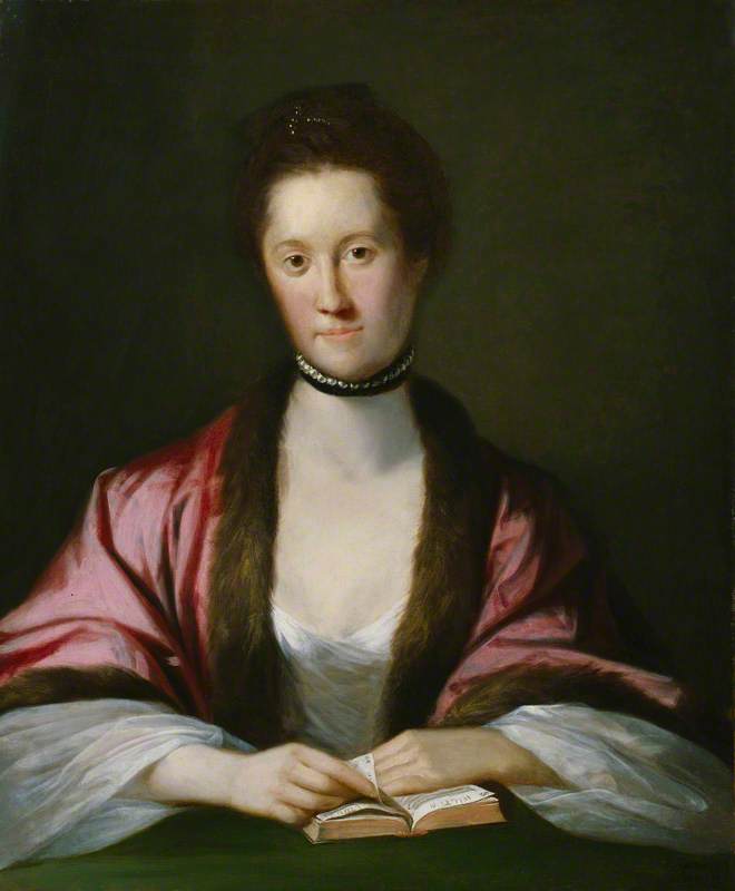 Anna Seward, Poet, vintage artwork by Tilly Kettle, 12x8" (A4) Poster