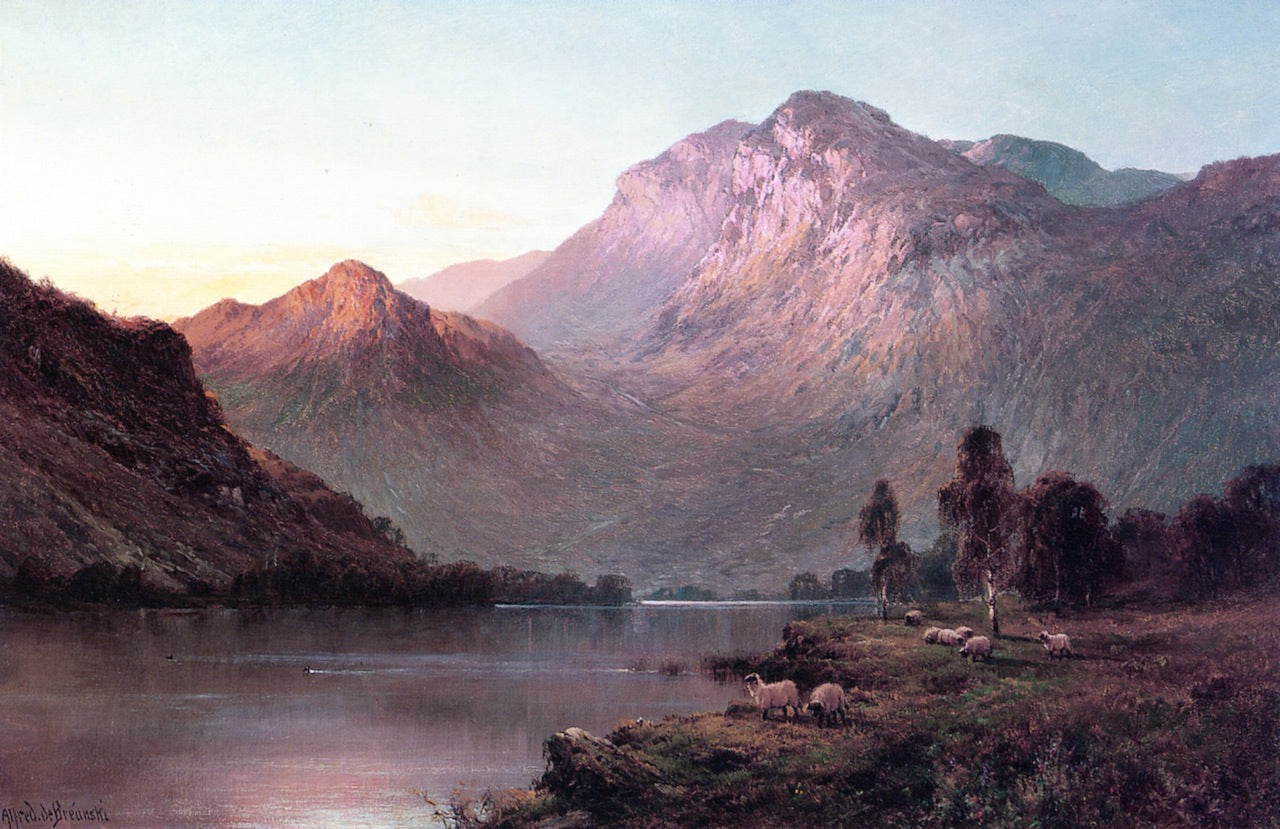 Lomond, vintage artwork by Alfred de Breanski, Sr., 12x8" (A4) Poster