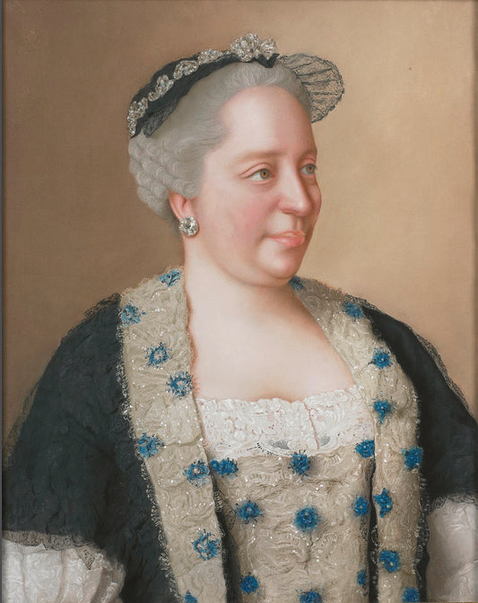 Maria Theresia of Austria, vintage artwork by Jean-Étienne Liotard, 12x8" (A4) Poster