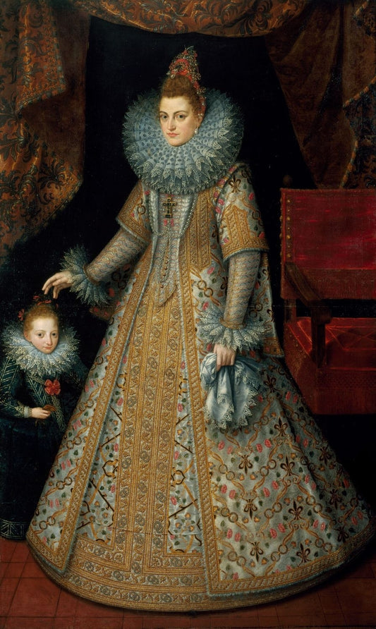Infanta Isabella Clara Eugenia, Archduchess of Austria, vintage artwork by Frans Pourbus the Younger, 12x8" (A4) Poster