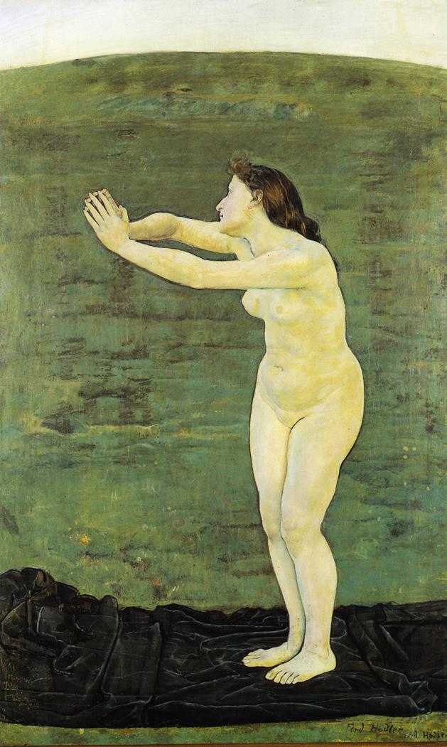 Communion with Infinity, vintage artwork by Ferdinand Hodler, 12x8" (A4) Poster