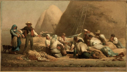 Harvestors Resting, vintage artwork by Jean-François Millet, A3 (16x12") Poster Print