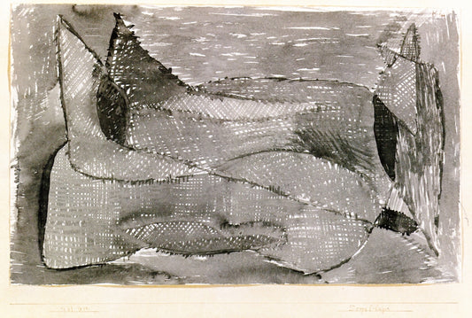 Double Bed, vintage artwork by Paul Klee, 12x8" (A4) Poster