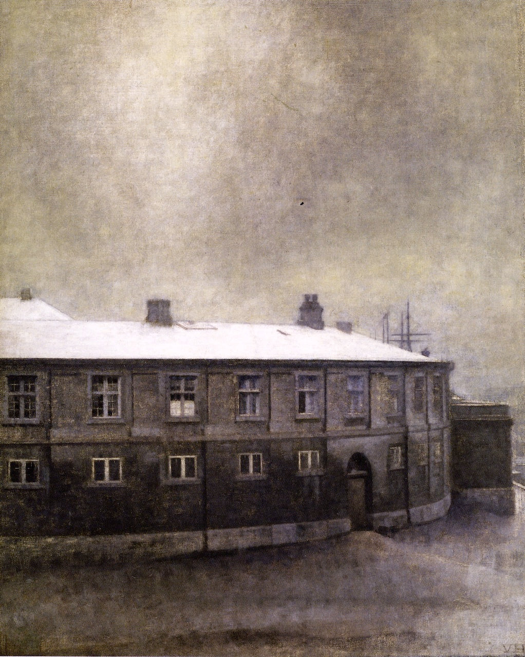 From the Old Christiansborg Palace, vintage artwork by Vilhelm Hammershøi, 12x8" (A4) Poster