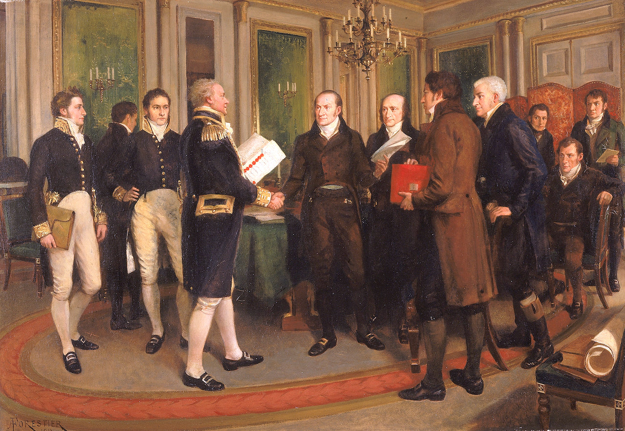he Treaty of Ghent, Christmas Eve, 1814 by Amedee  Forestier,A3(16x12")Poster