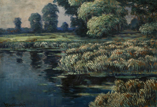 Banks of the river - Study by Vaclav Radimsky,A3(16x12")Poster