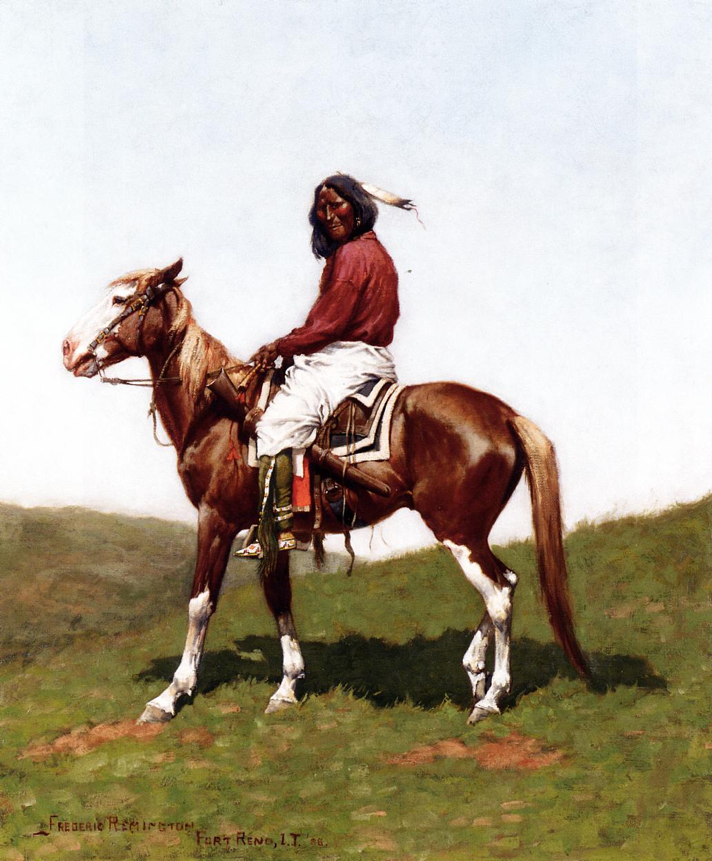 che Brave, Fort Reno, Indian Territory by Frederic Remington,A3(16x12")Poster