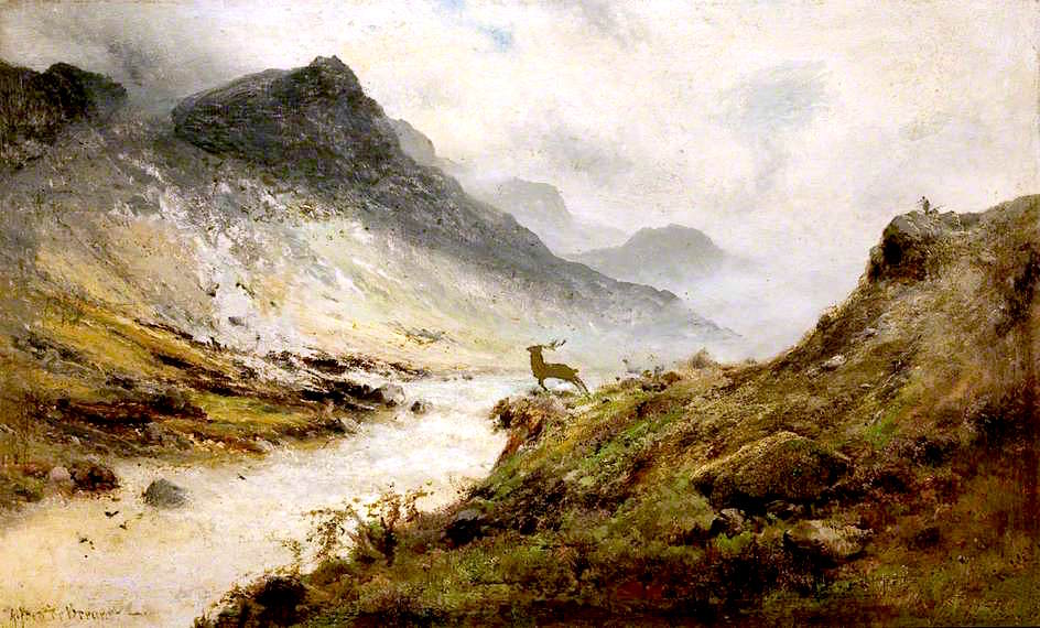 The Pass of Leney, vintage artwork by Alfred de Breanski, Sr., 12x8" (A4) Poster
