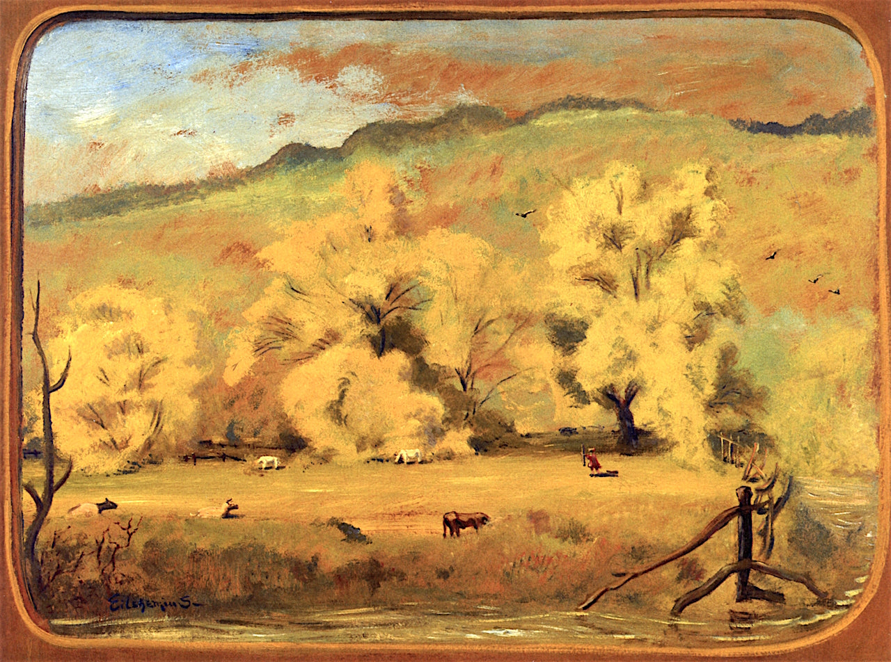 Cows in Pasture by Louis M. Eilshemius,A3(16x12")Poster