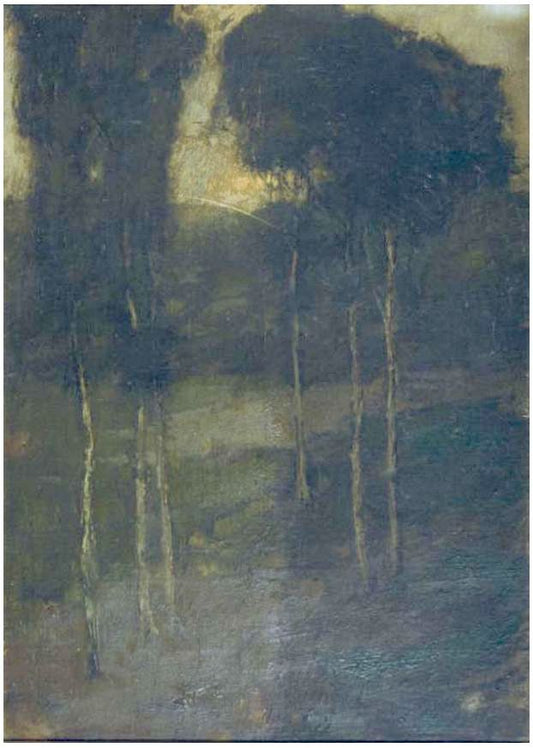 Forest landscape, vintage artwork by Richard Edward Miller, 12x8" (A4) Poster