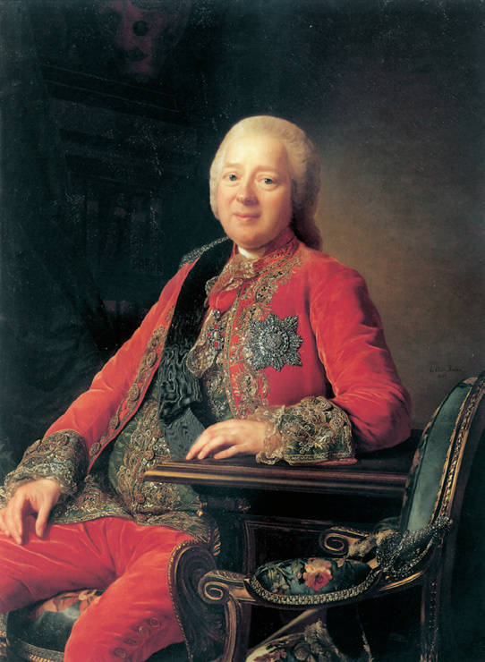 Portrait of Count Nikita Panin, vintage artwork by Alexander Roslin, 12x8" (A4) Poster