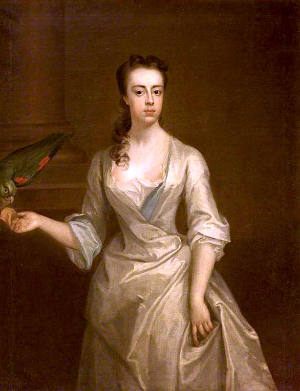 The Honourable Ann Masham, Mrs Henry Hoare II, vintage artwork by Michael Dahl, 12x8" (A4) Poster