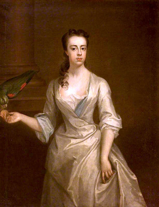 The Honourable Ann Masham, Mrs Henry Hoare II, vintage artwork by Michael Dahl, 12x8" (A4) Poster