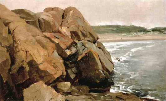 Bass Rocks, vintage artwork by Jervis McEntee, 12x8" (A4) Poster