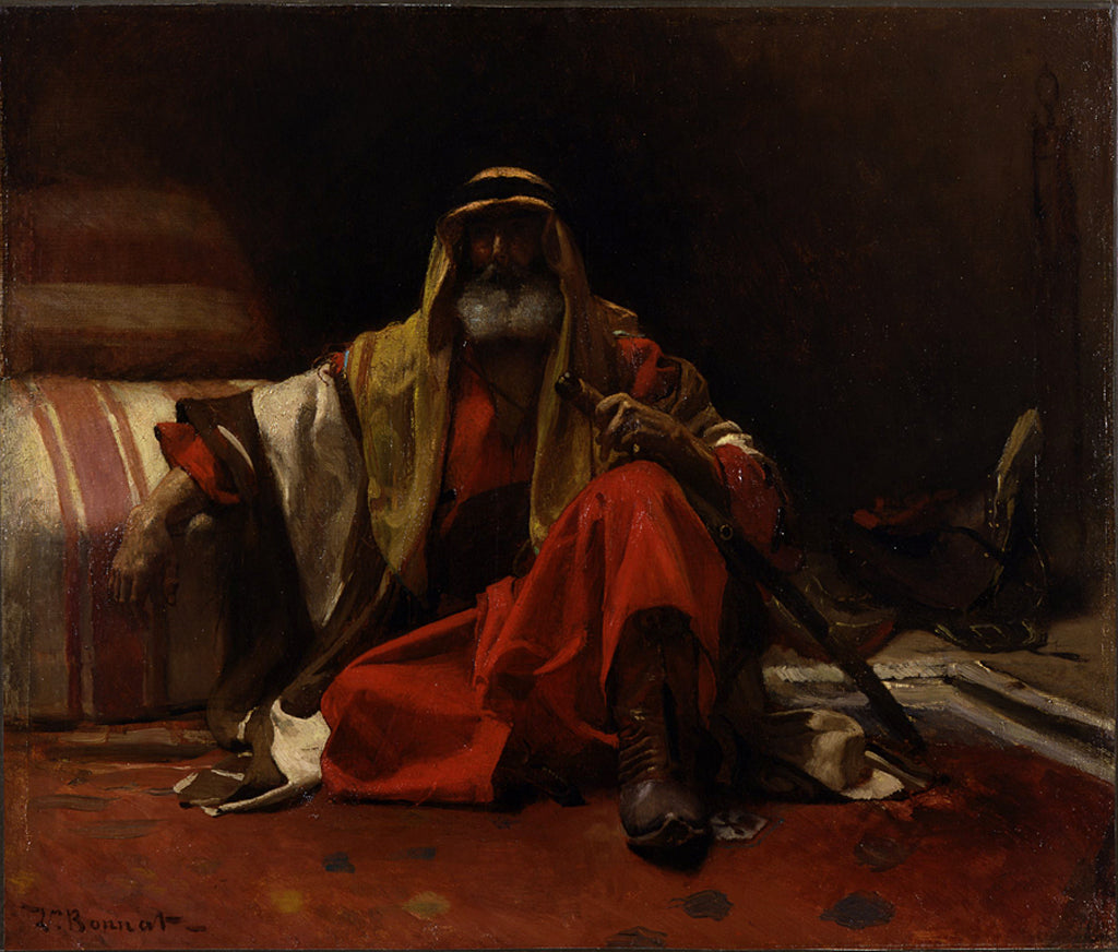 An Arab Sheikh, vintage artwork by Leon Joseph Florentin Bonnat, 12x8" (A4) Poster