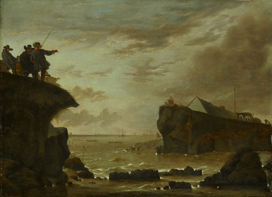 The Collapse of St. Anthonis Dyke in 1651, vintage artwork by Jan Asselijn, 12x8" (A4) Poster