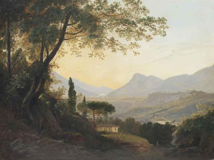 Subiaco in Lazio, near Rome, Italy, vintage artwork by Julius Elsasser, A3 (16x12") Poster Print