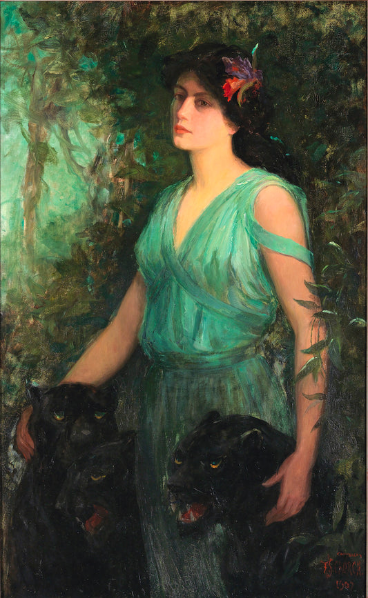 The Black Orchid, vintage artwork by Frederick Stuart Church, 12x8" (A4) Poster