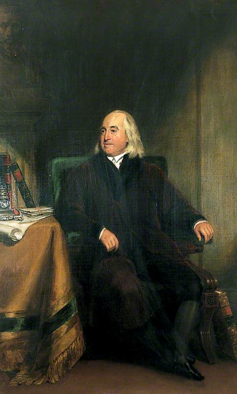 Jeremy Bentham (1748–1832), vintage artwork by Henry William Pickersgill, 12x8" (A4) Poster