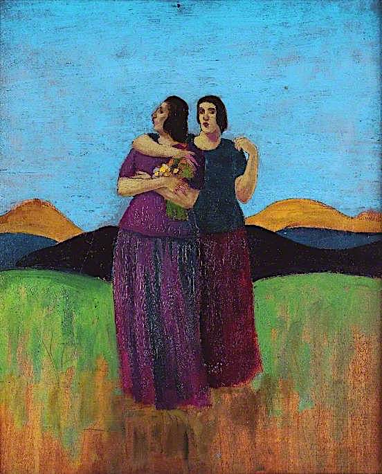 The Sisters in Wales by Derwent Lees,16x12(A3) Poster